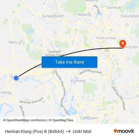 Hentian Klang (Pos) B (Bd664) to Unikl Midi map