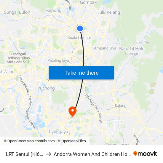 LRT Sentul (Kl663) to Andorra Women And Children Hospital map