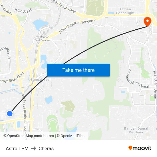 Astro TPM to Cheras map