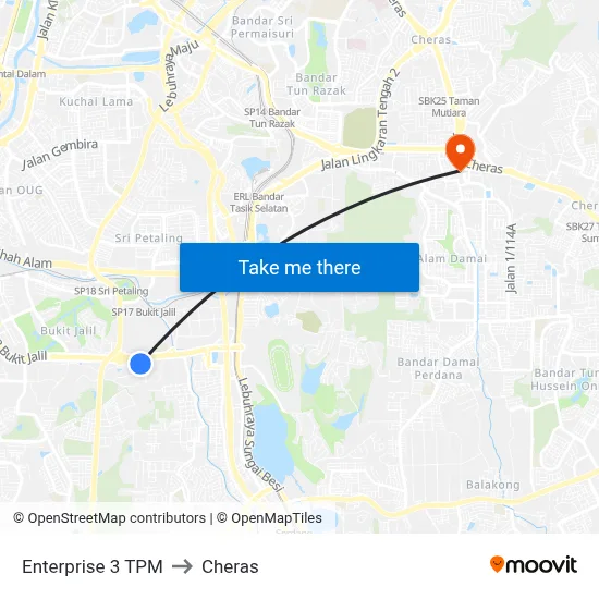 Enterprise 3 TPM to Cheras map