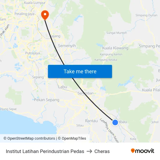 Institut Latihan Perindustrian Pedas to Cheras map