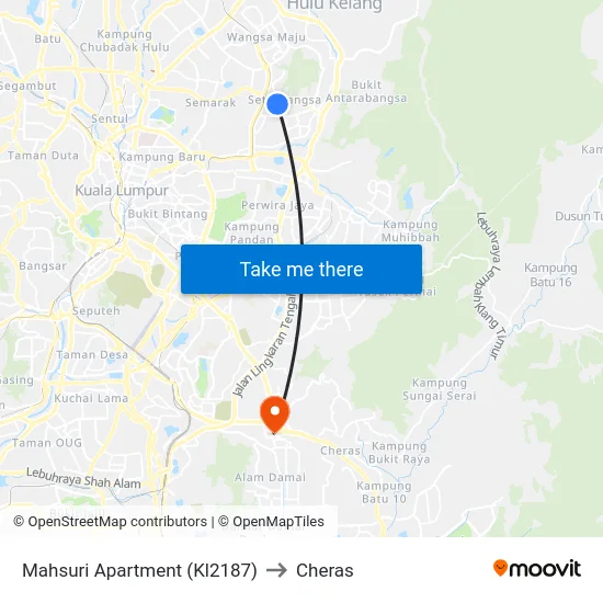Mahsuri Apartment (Kl2187) to Cheras map