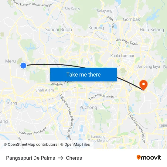 Pangsapuri De Palma to Cheras map