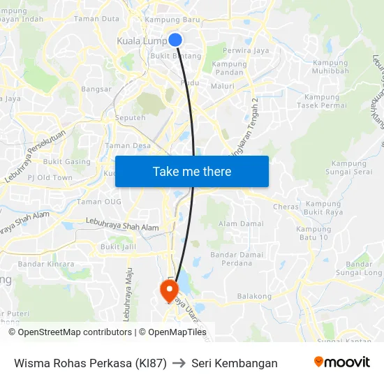 Wisma Rohas Perkasa (Kl87) to Seri Kembangan map