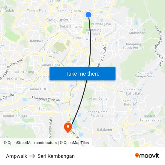 Ampwalk to Seri Kembangan map