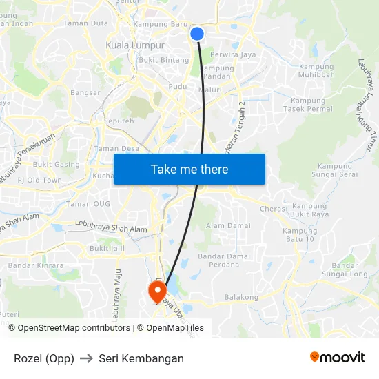 Rozel (Opp) to Seri Kembangan map