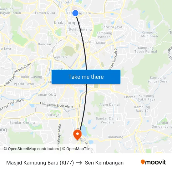 Masjid Kampung Baru (Kl77) to Seri Kembangan map
