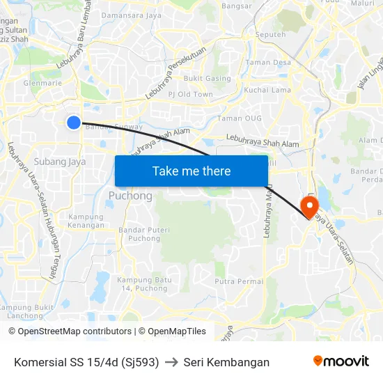 Komersial SS 15/4d (Sj593) to Seri Kembangan map