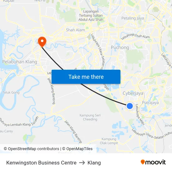 Kenwingston Business Centre to Klang map