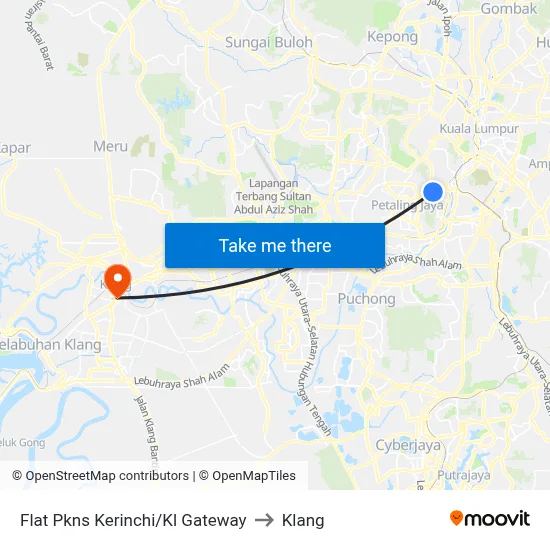 Flat Pkns Kerinchi/Kl Gateway to Klang map