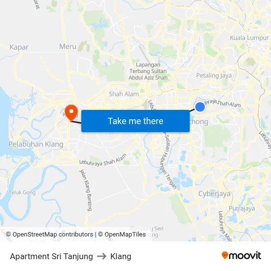 Apartment Sri Tanjung to Klang map