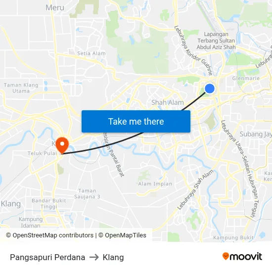 Pangsapuri Perdana to Klang map