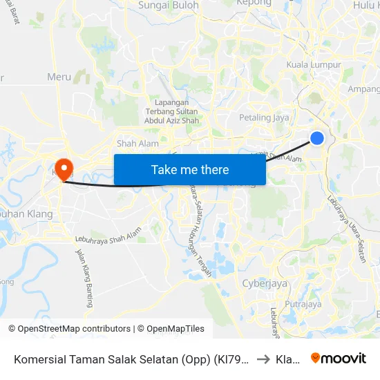 Komersial Taman Salak Selatan (Opp) (Kl795) to Klang map