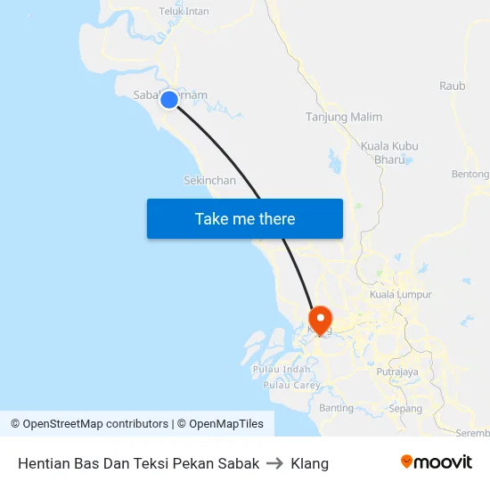 Hentian Bas Dan Teksi Pekan Sabak to Klang map