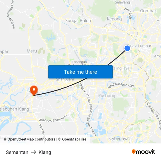 Semantan to Klang map