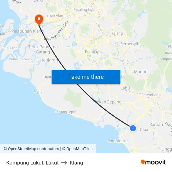 Kampung Lukut, Lukut to Klang map