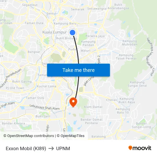 Exxon Mobil (Kl89) to UPNM map