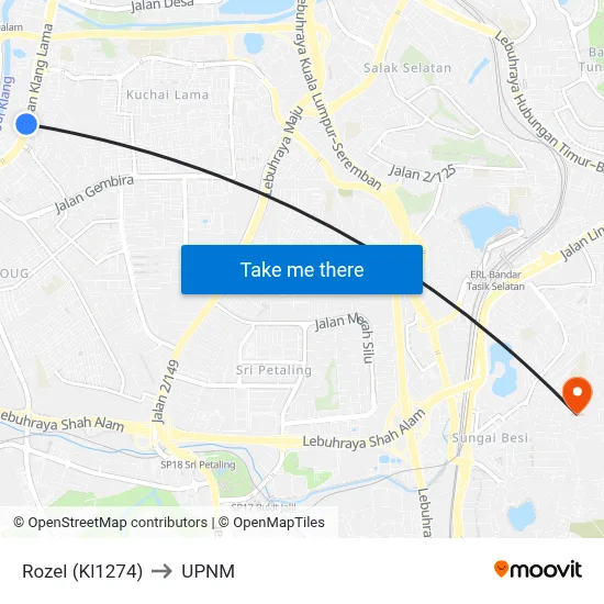 Rozel (Kl1274) to UPNM map