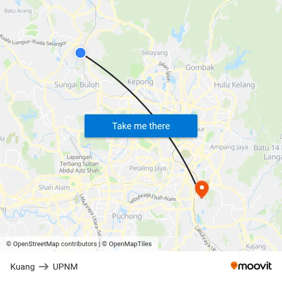 Kuang to UPNM map