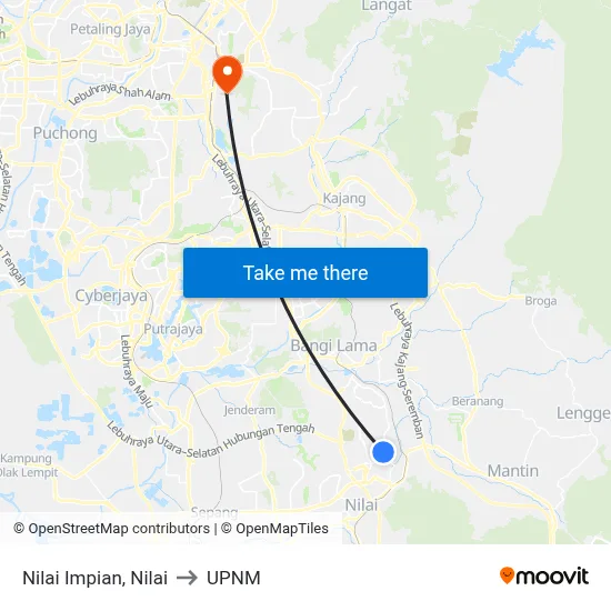 Nilai Impian, Nilai to UPNM map