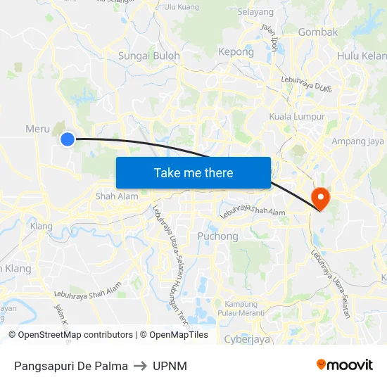 Pangsapuri De Palma to UPNM map