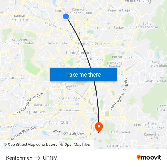 Kentonmen to UPNM map