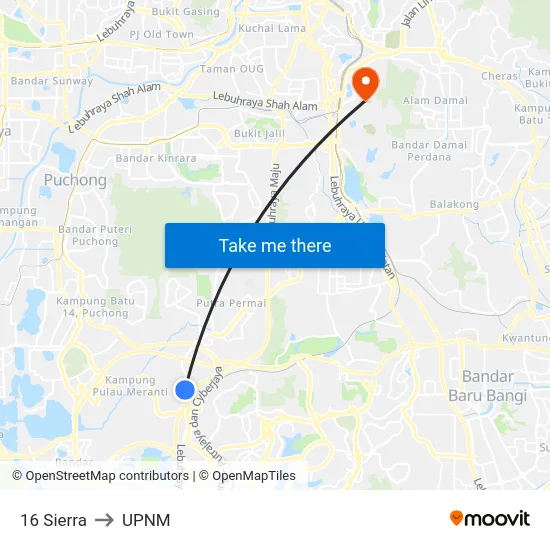 16 Sierra to UPNM map