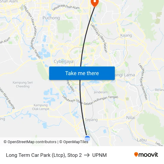 Long Term Car Park (Ltcp), Stop 2 to UPNM map