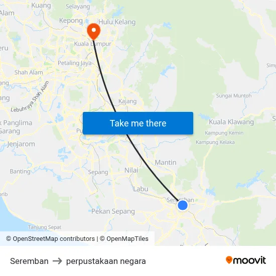 Seremban to perpustakaan negara map