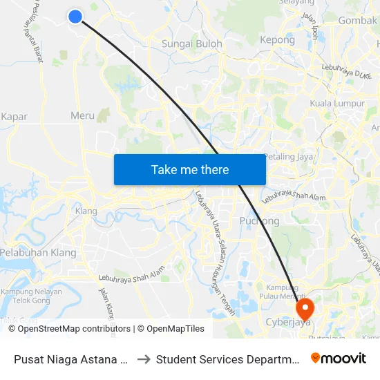 Pusat Niaga Astana Alam 3, Fasa 3 Bandar Baru Puncak Alam to Student Services Department @ Limkokwing University of Creative Technology map