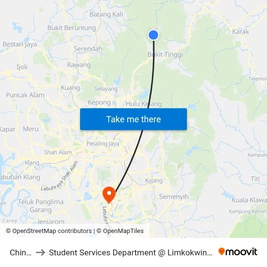 Chin Swee to Student Services Department @ Limkokwing University of Creative Technology map