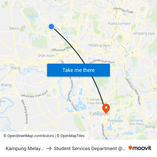 Kampung Melayu Subang (Barat) (Sa667) to Student Services Department @ Limkokwing University of Creative Technology map