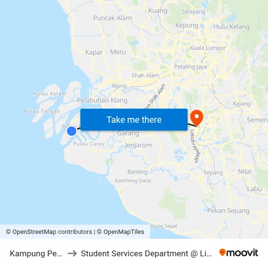 Kampung Perigi Nenas (Bd322) to Student Services Department @ Limkokwing University of Creative Technology map