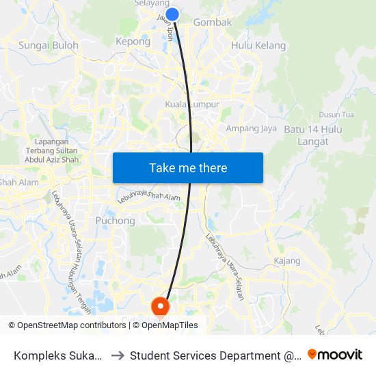 Kompleks Sukan Seri Siantan (Opp) (Sl83) to Student Services Department @ Limkokwing University of Creative Technology map