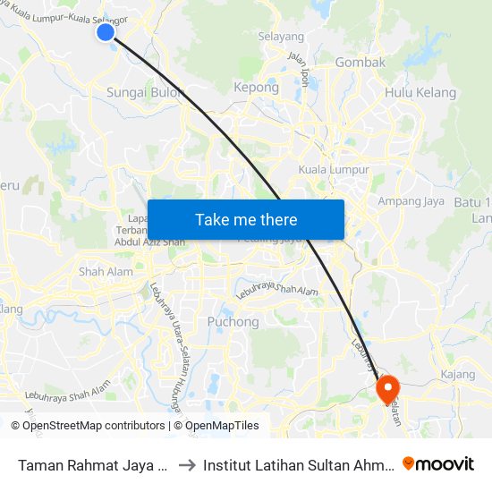 Taman Rahmat Jaya (Opp) (Sl321) to Institut Latihan Sultan Ahmad Shah (ILSAS) map