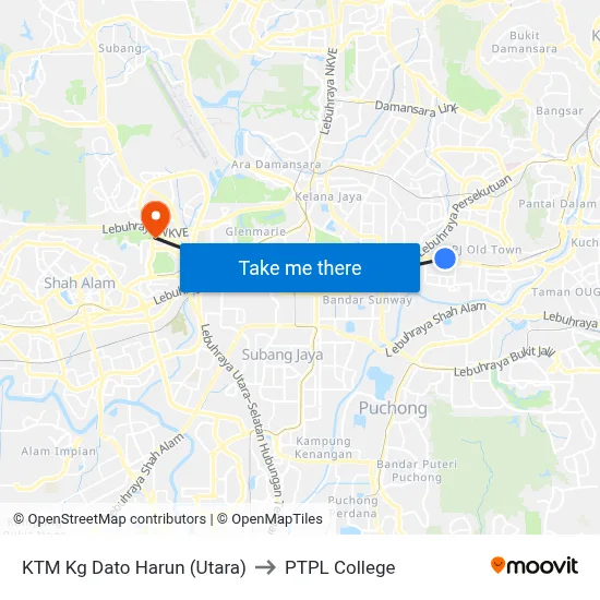 KTM Kg Dato Harun (Utara) to PTPL College map