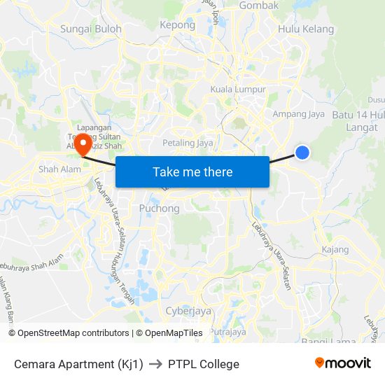 Cemara Apartment (Kj1) to PTPL College map