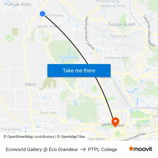 Ecoworld Gallery @ Eco Grandeur to PTPL College map