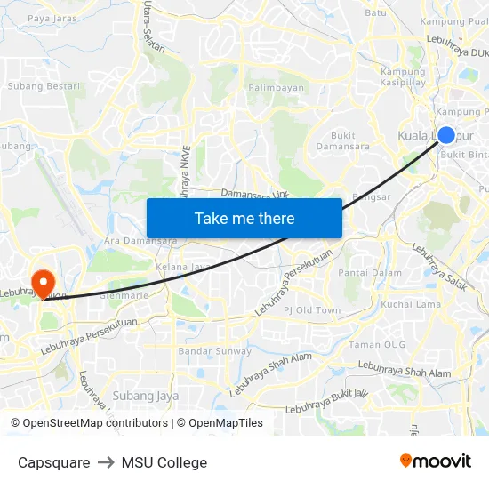 Capsquare to MSU College map