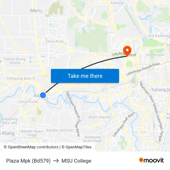 Plaza Mpk (Bd579) to MSU College map