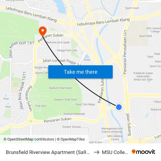 Brunsfield Riverview Apartment (Sa985) to MSU College map