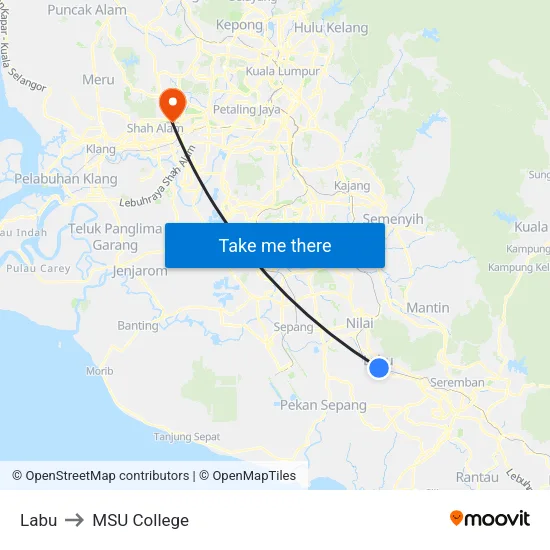 Labu to MSU College map