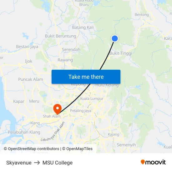 Skyavenue to MSU College map