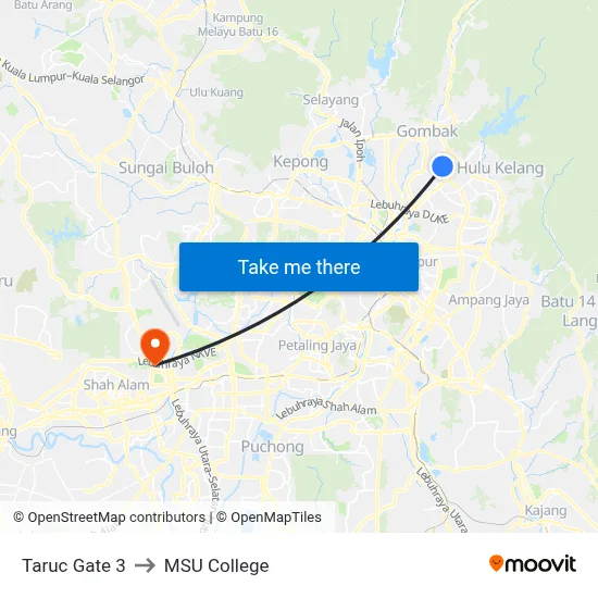 Taruc Gate 3 to MSU College map