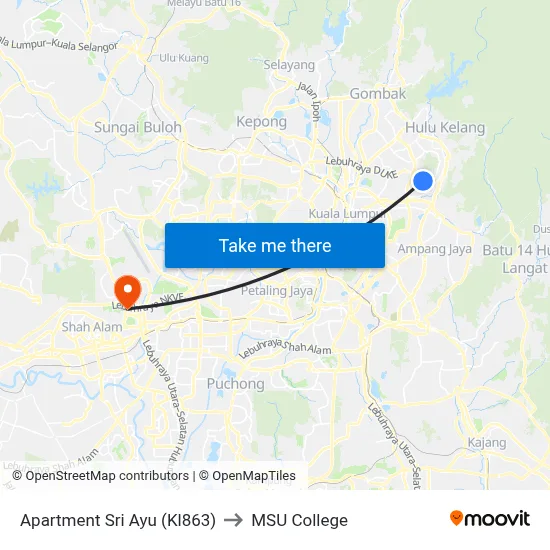 Apartment Sri Ayu (Kl863) to MSU College map