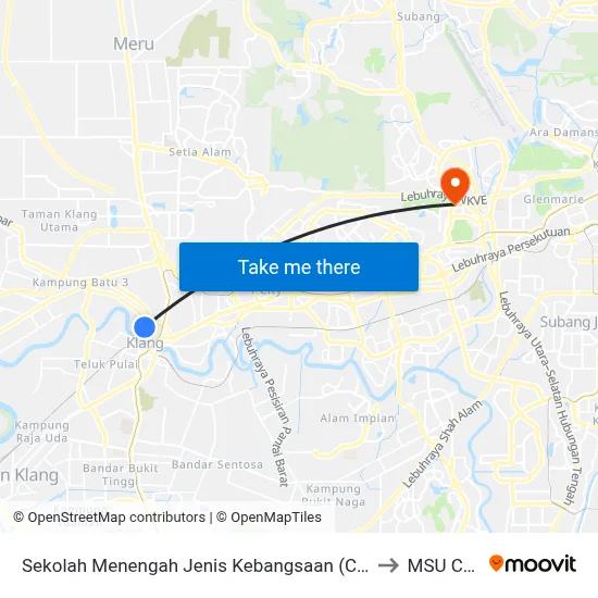 Sekolah Menengah Jenis Kebangsaan (Cina) Pin Hwa (Bd23) to MSU College map