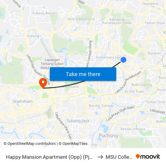 Happy Mansion Apartment (Opp) (Pj219) to MSU College map