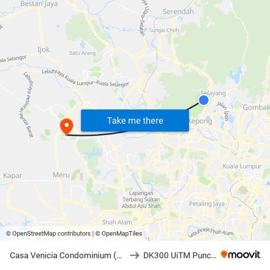 Casa Venicia Condominium (Opp) (Sl462) to DK300 UiTM Puncak Alam map