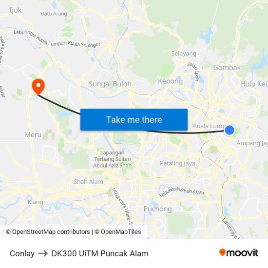 Conlay to DK300 UiTM Puncak Alam map