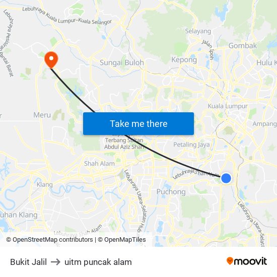 Bukit Jalil to uitm puncak alam map